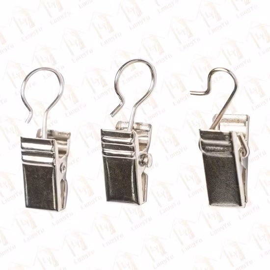 Anello con clip in metallo per asta per tende da finestra