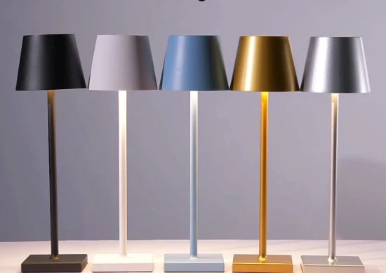 Lampade da tavolo a LED senza fili Poldina PRO di lusso decorative moderne per la decorazione della casa del ristorante con batteria ricaricabile