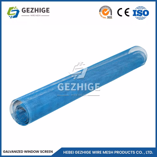 Gezhige Produzione di schermi per finestre non trasparenti 16 X 16 Mesh Rete metallica zincata Schermi per finestre per tendaggi Cina Facile installazione di zinco