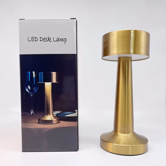 Lampada da tavolo LED senza fili con manubri, retro sensibile al tocco, dimmer ricaricabile, a batteria
